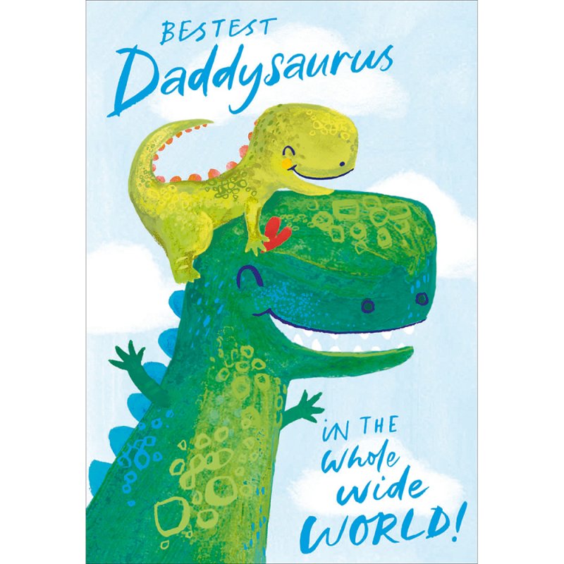 Bestest Daddysaurus Dinosaur Birthday Card for Dad
