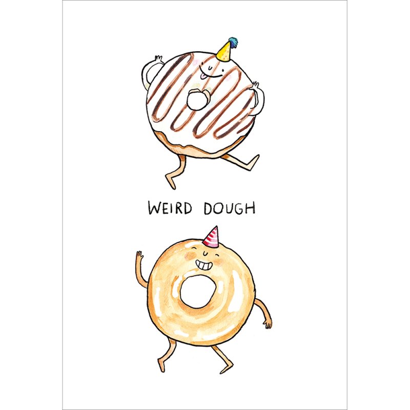Jelly Armchair Weird Dough Dancing Doughnuts Blank Greetings Card
