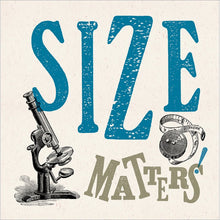 Size Matters Microscope Blank Greetings Card