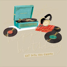 Into the Groove Record Player Birthday Card