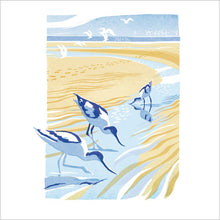 Everleigh On the Beach Avocets Blank Greetings Card