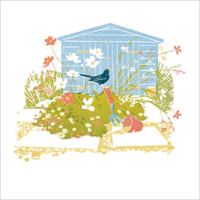 Everleigh Blackbird's Sweet Song Garden Shed Blank Greetings Card