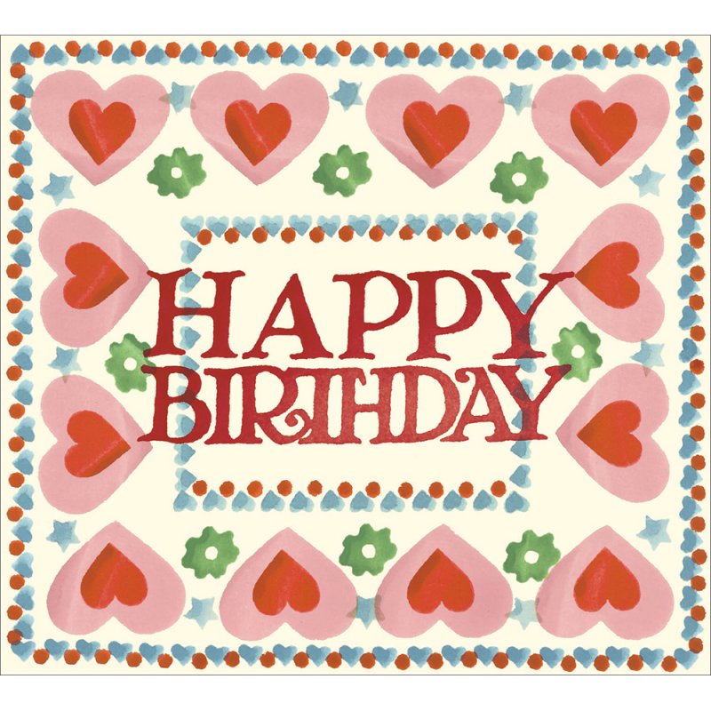 Emma Bridgewater Birthday Hearts Birthday Card