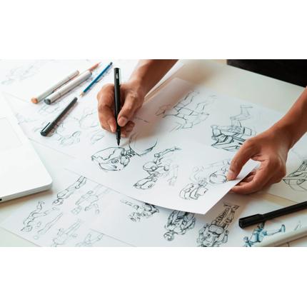 Manga Storyboard Pad A4 | 100 Sheets, 55gsm (6 Panels)