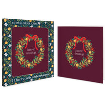 National Garden Scheme Winter Wreath Charity Christmas Cards | Pack of 5