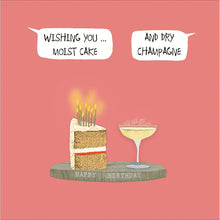 Sally Scaffardi Cake and Champers Blank Greetings Card