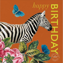ZSL Zebra and Butterflies Birthday Card