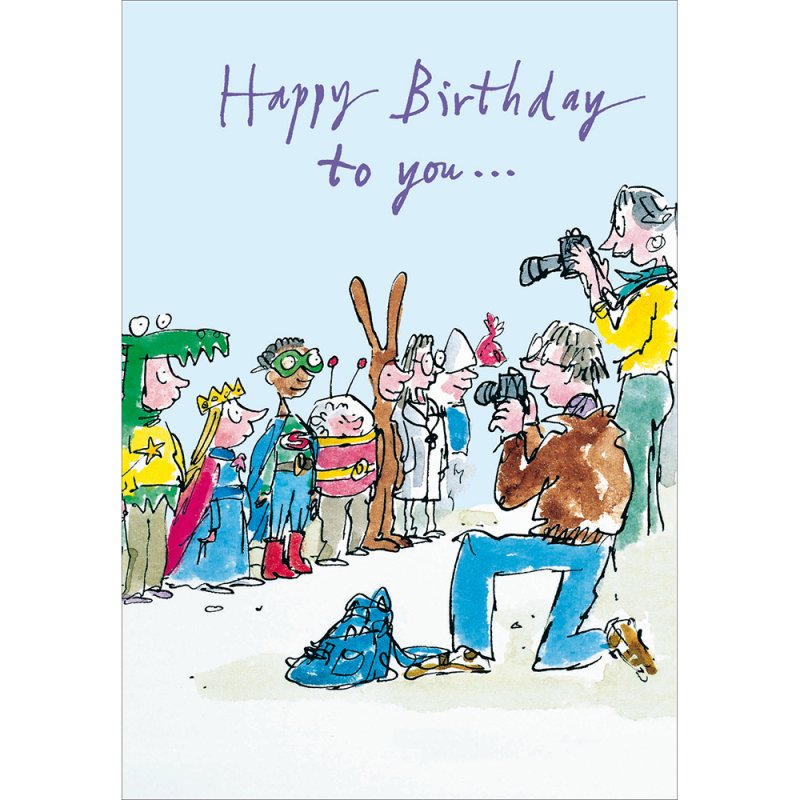 Quentin Blake Fancy Dress Parade Birthday Card