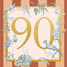 Pillemont Toile Gold 90th Birthday Card