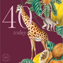 ZSL Tall-tastic Giraffe 40th Birthday Card
