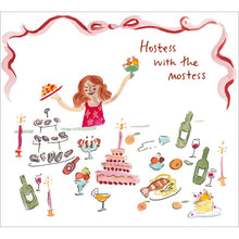 Ofelia Botella Hostess with the Mostess Blank Greetings Card