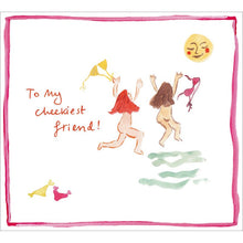 Ofelia Botella Cheekiest Friend Skinny Dip Blank Greetings Card