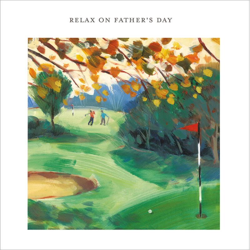 Great Shot Golf Course Painting Father's Day Card
