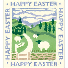 Joyful Easter Country Church and Sheep Easter Card
