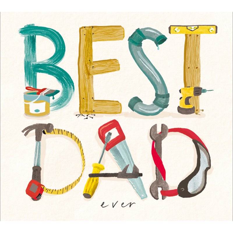 Best Dad Ever DIY Tools Father's Day Card