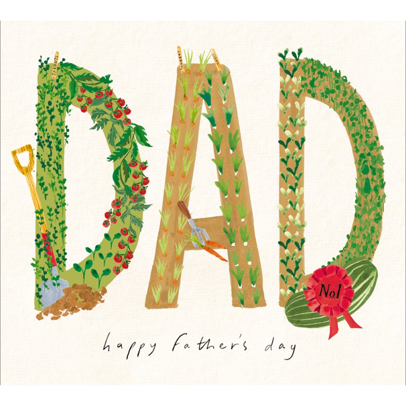 Vegetable Patch Allotment Father's Day Card