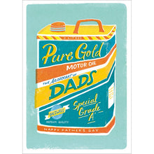 Pure Gold Motor Oil Can Father's Day Card