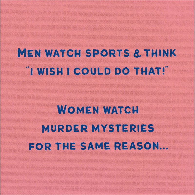 Punchlines Murder Mysteries Funny Blank Greetings Card