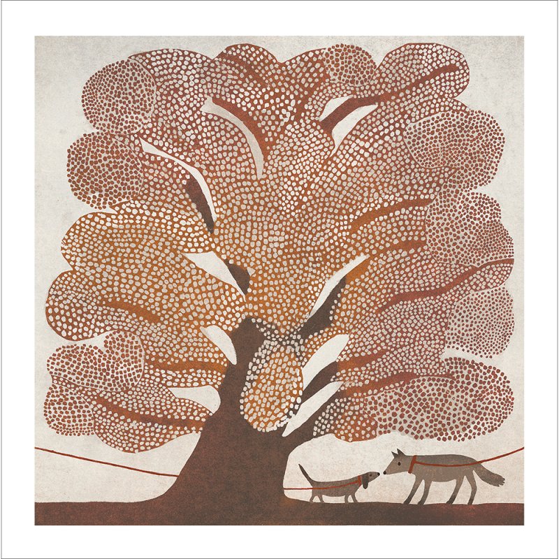 Tjitske Kamphuis Meeting Under the Big Tree Blank Greetings Card