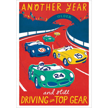 Grand Prix Driving in Top Gear Birthday Card
