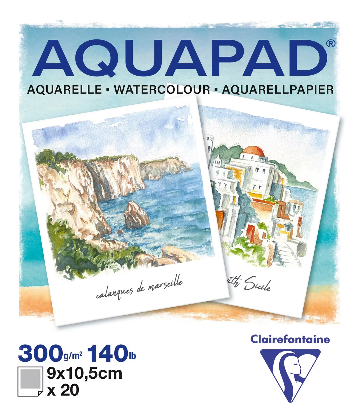 Aquapad (9 x 10.5cm, 300gsm, 20 sheets)