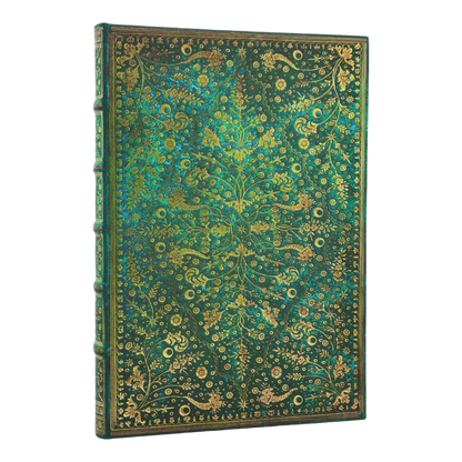 Paperblanks Emerald Flower Grande Hardback Journal – Plain, 240 Pages – front cover