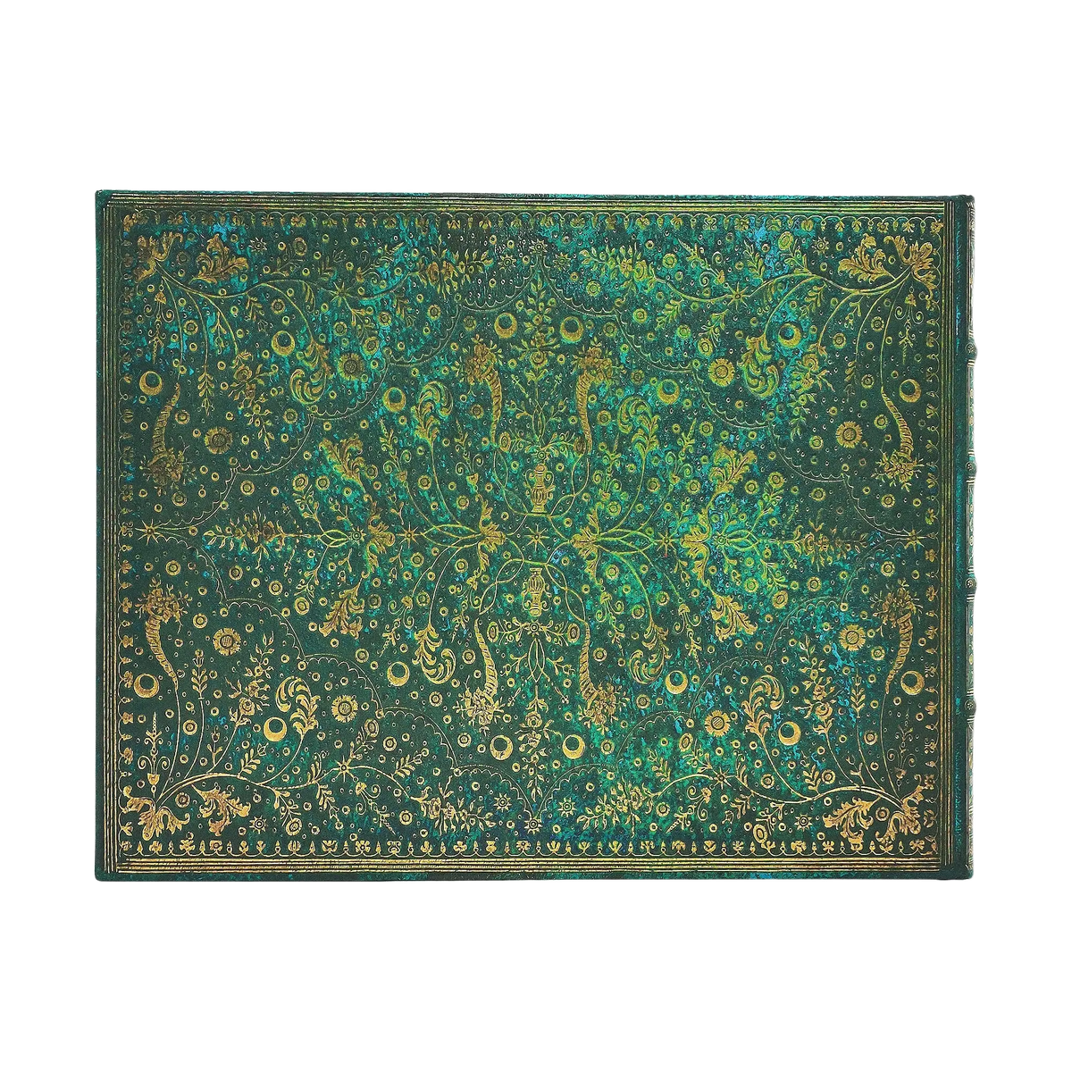 Paperblanks Emerald Flower Hardback Guest Book – Plain, 144 Pages – back cover