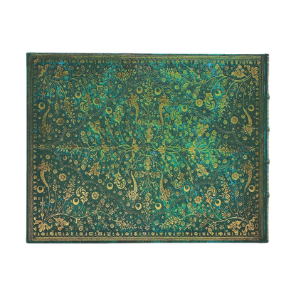 Paperblanks Emerald Flower Hardback Guest Book – Plain, 144 Pages – back cover
