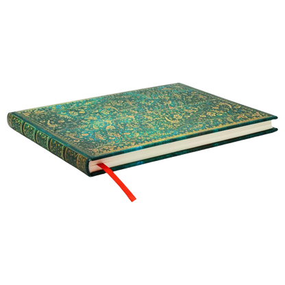 Paperblanks Emerald Flower Hardback Guest Book – Plain, 144 Pages – page edge