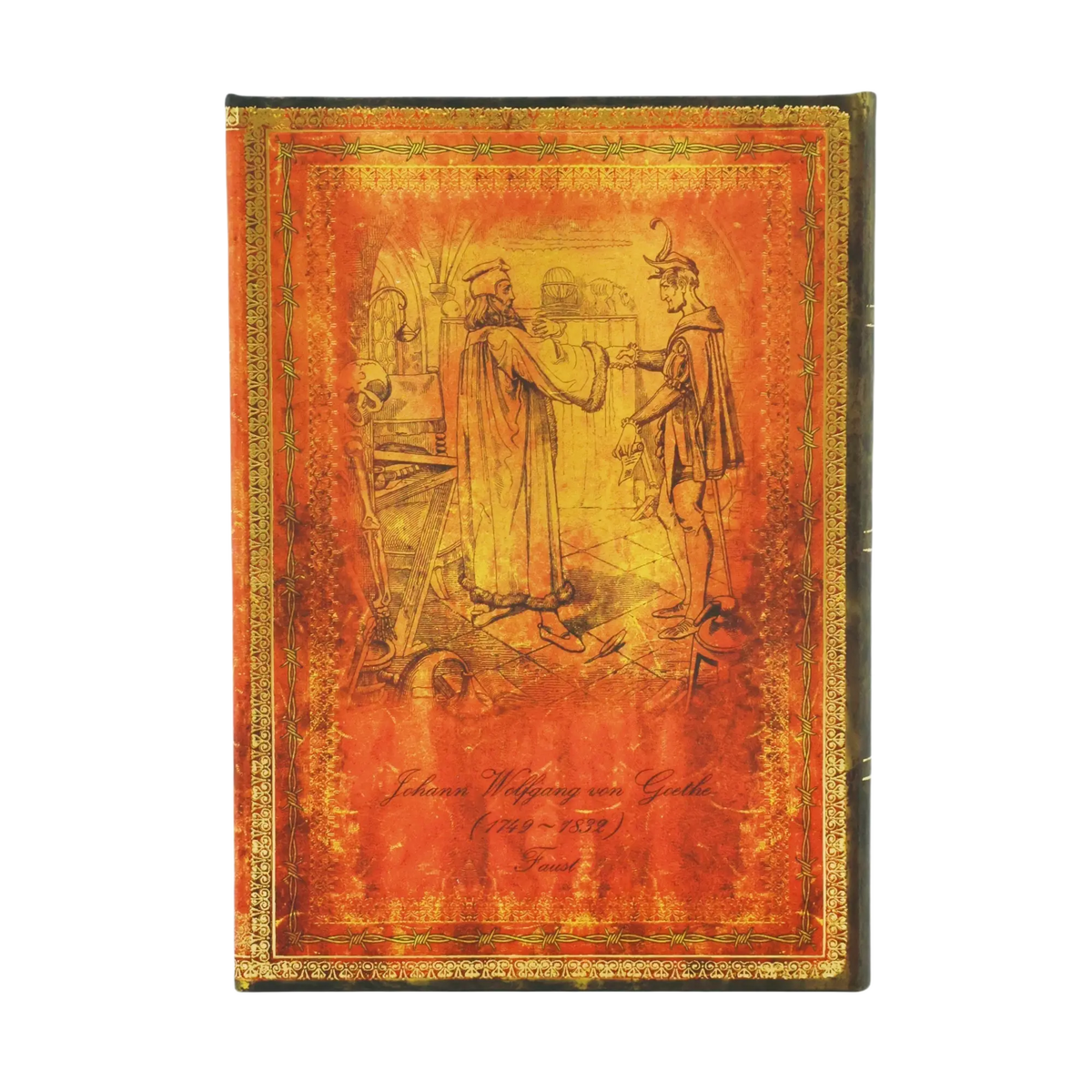 Paperblanks Goethe, Faust Midi Hardback Journal – Plain, 144 Pages – back cover