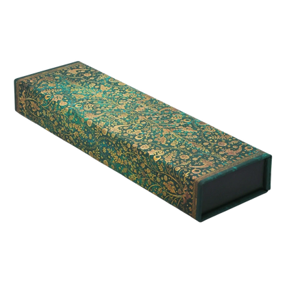 Paperblanks Emerald Flower Pencil Case – angled view