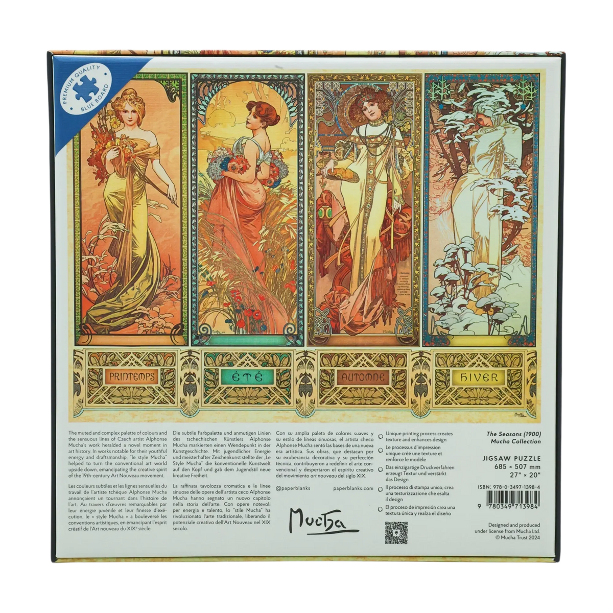 Paperblanks The Seasons (1900) 1000-Piece Jigsaw Puzzle – back view