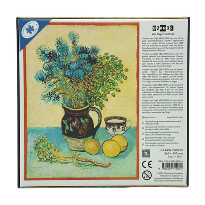 Paperblanks Van Gogh’s Still Life 500-Piece Jigsaw Puzzle – back view