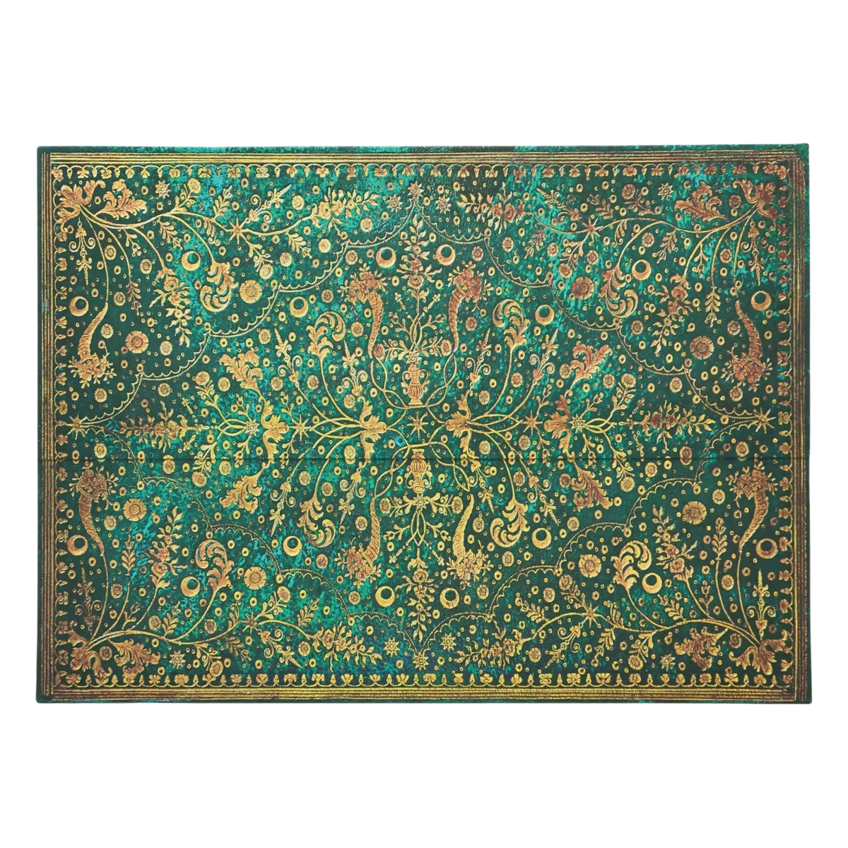 Paperblanks Emerald Flower Document Folder – front view