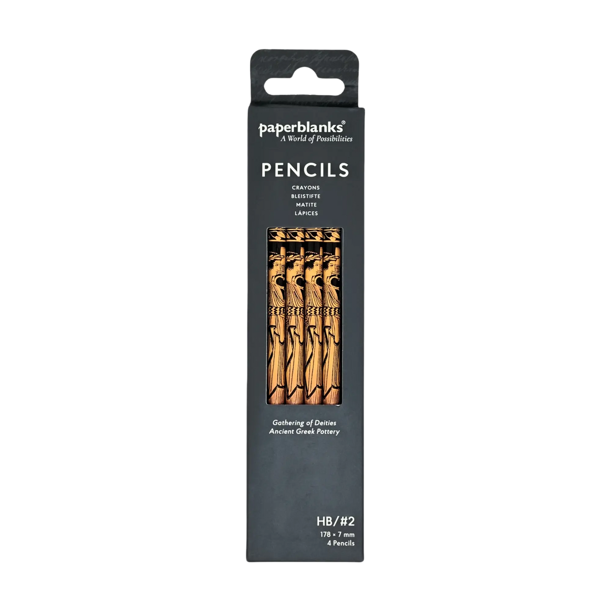 Paperblanks Gathering of Deities Pencils – Pack of 4 – front view