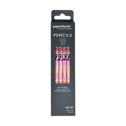 Paperblanks Astrid Lindgren, Pippi Longstocking Pencils – Pack of 4 – front view