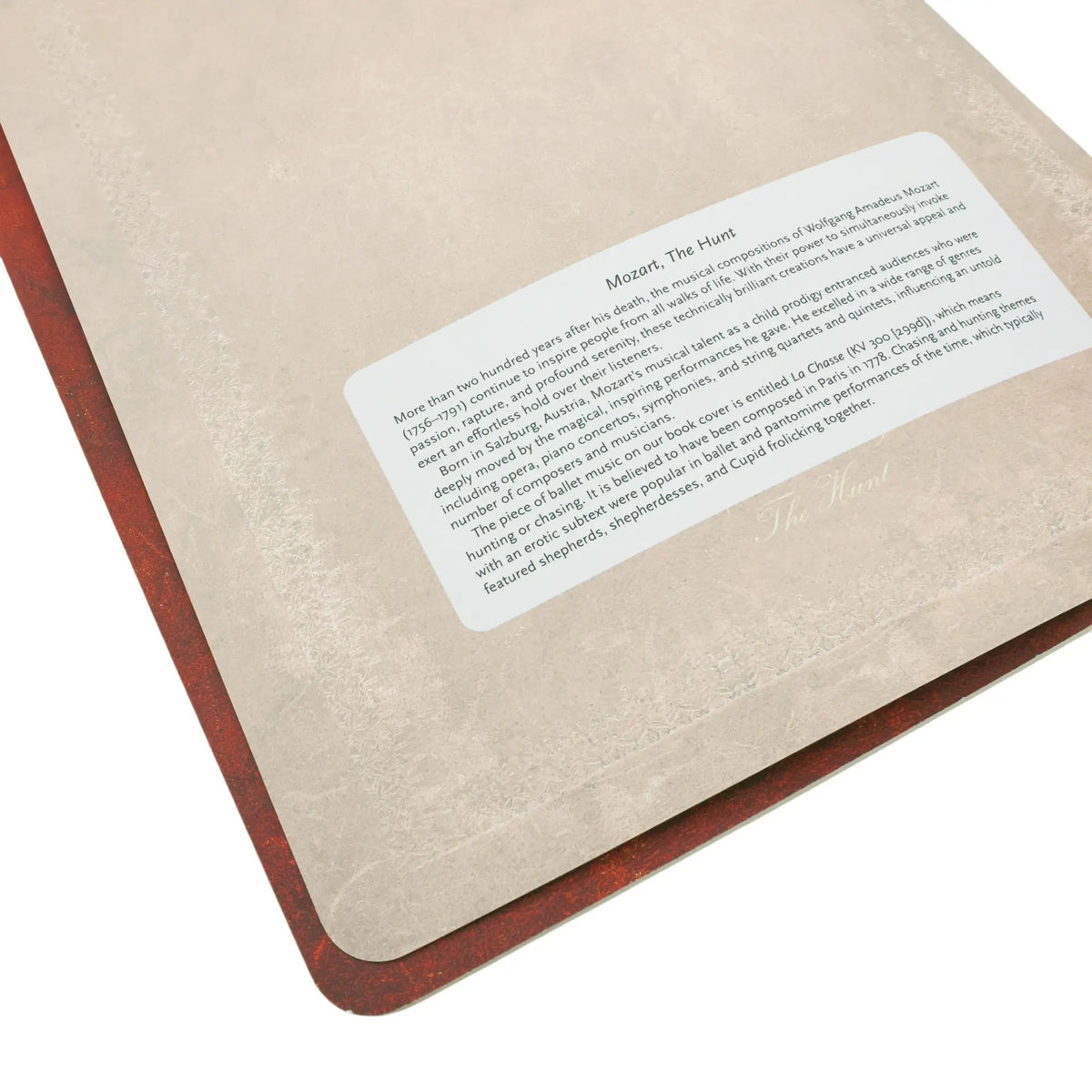 Paperblanks Mozart, The Hunt A4 Cahier Notebook – Plain – inside pages