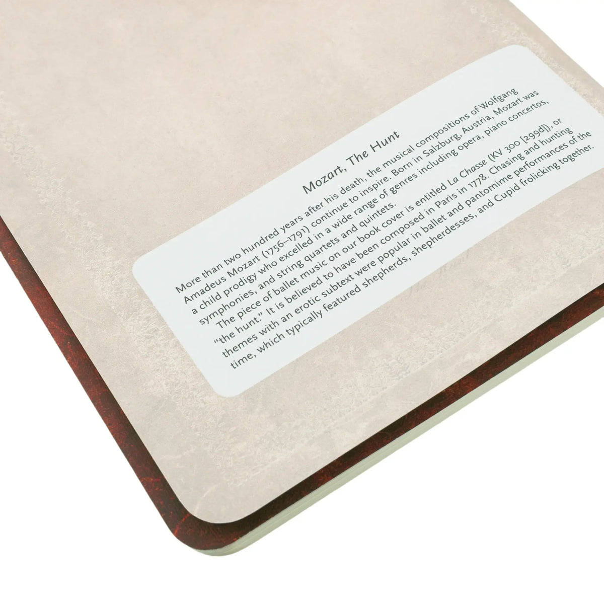 Paperblanks Mozart, The Hunt A5 Cahier Notebook – Music Manuscript – inside pages