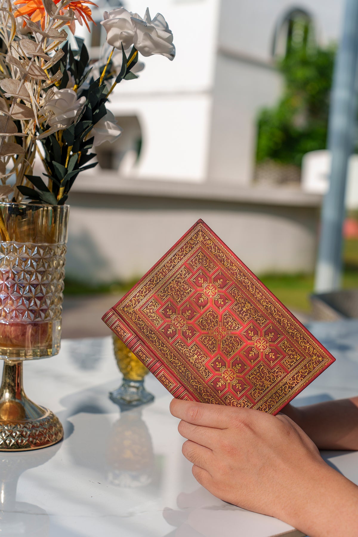 Paperblanks War of the Roses Grande Hardback Journal – Lined, 128 Pages – lifestyle image