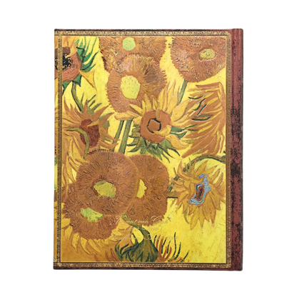Paperblanks Van Gogh, Sunflowers Ultra Hardback Journal – Plain, 144 Pages – back cover