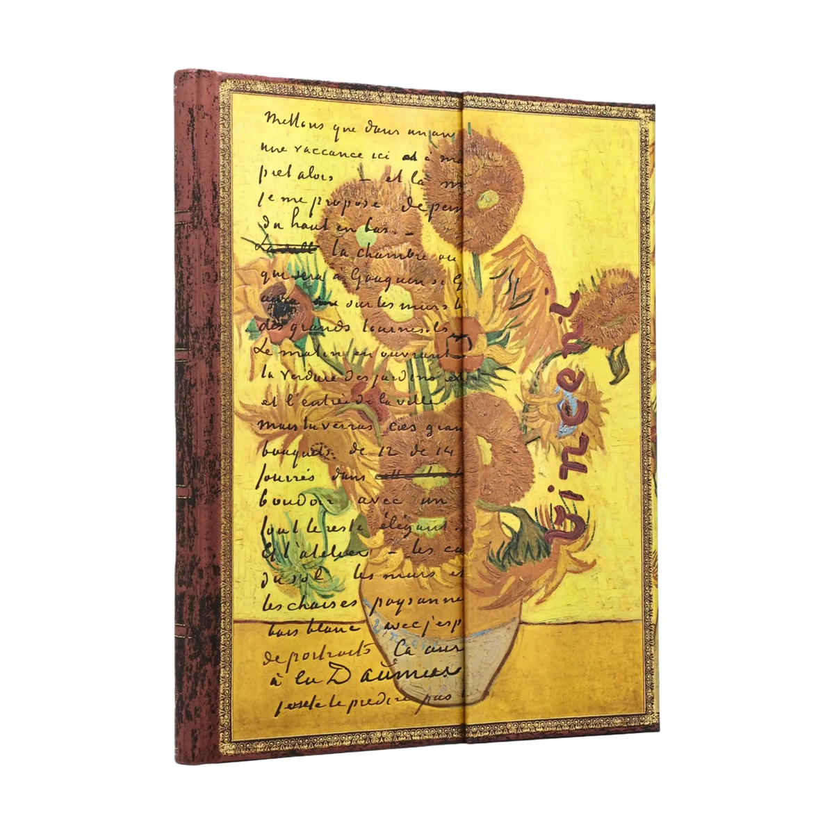 Paperblanks Van Gogh, Sunflowers Ultra Hardback Journal – Plain, 144 Pages – front cover