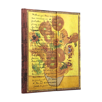 Paperblanks Van Gogh, Sunflowers Ultra Hardback Journal – Plain, 144 Pages – front cover