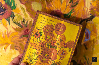 Paperblanks Van Gogh, Sunflowers Midi Hardback Journal – Lined, 144 Pages – lifestyle image