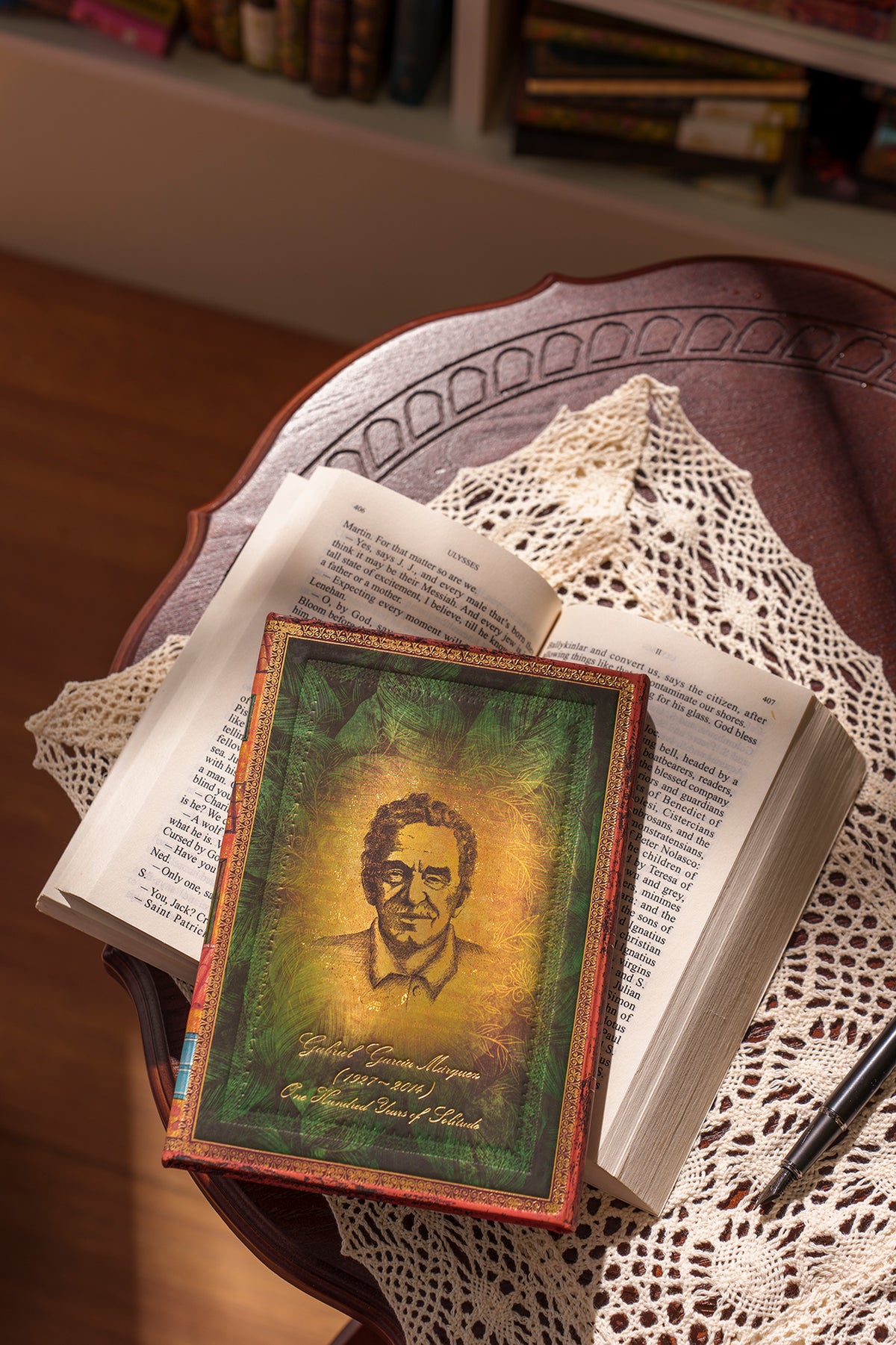 Paperblanks Garcia Marquez, One Hundred Years of Solitude Ultra Hardback Journal – Lined, 144 Pages – lifestyle image