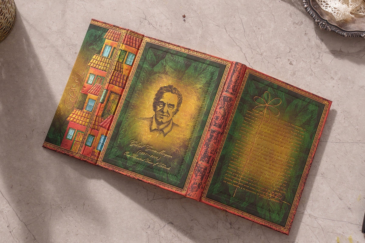 Paperblanks Garcia Marquez, One Hundred Years of Solitude Ultra Hardback Journal – Lined, 144 Pages – lifestyle image