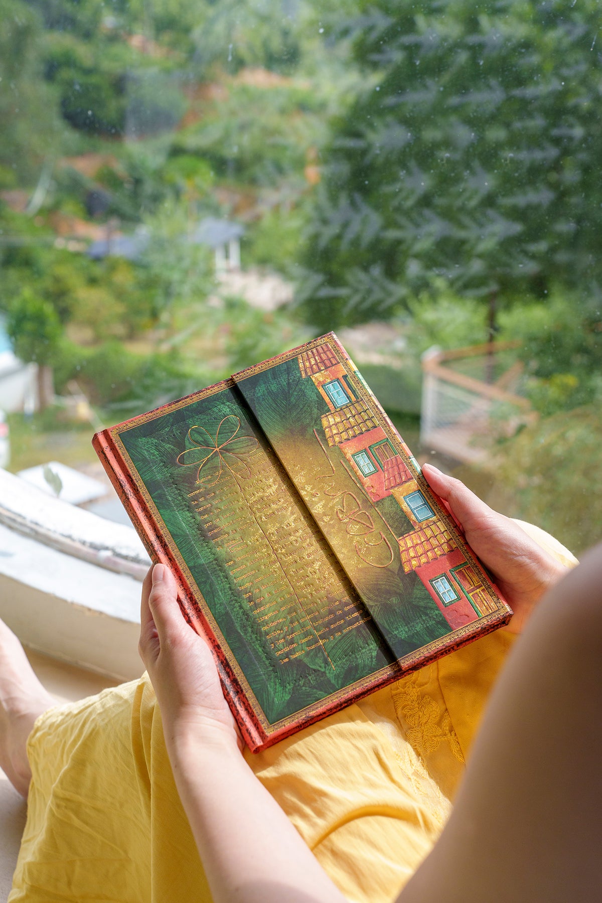Paperblanks Garcia Marquez, One Hundred Years of Solitude Ultra Hardback Journal – Plain, 144 Pages – lifestyle image