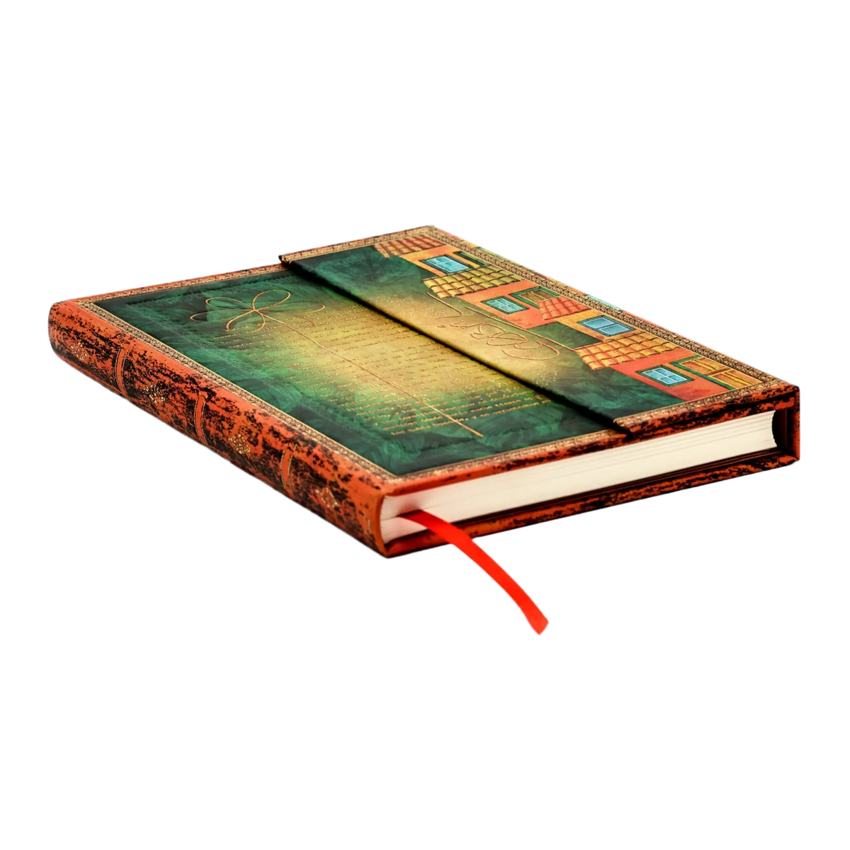 Paperblanks Garcia Marquez, One Hundred Years of Solitude Midi Hardback Journal – Plain, 144 Pages – page edge