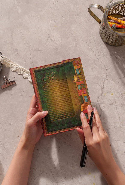 Paperblanks Garcia Marquez, One Hundred Years of Solitude Midi Hardback Journal – Plain, 144 Pages – lifestyle image