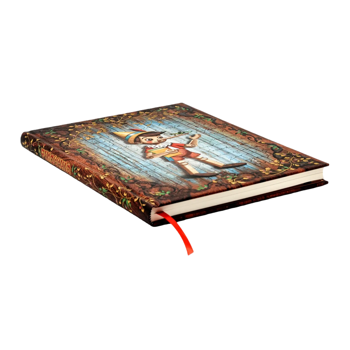 Paperblanks Carlo Collodi, Pinocchio Ultra Hardback Journal – Lined, 144 Pages – page edge