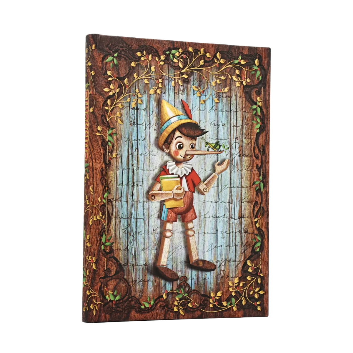 Paperblanks Carlo Collodi, Pinocchio Midi Hardback Journal – Lined, 144 Pages – front cover